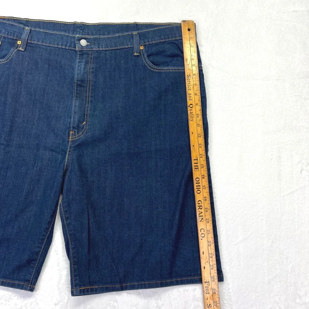 Levi's 569 Loose Straight Shorts Mens 48 Dark Wash Indigo Denim Baggy Jorts